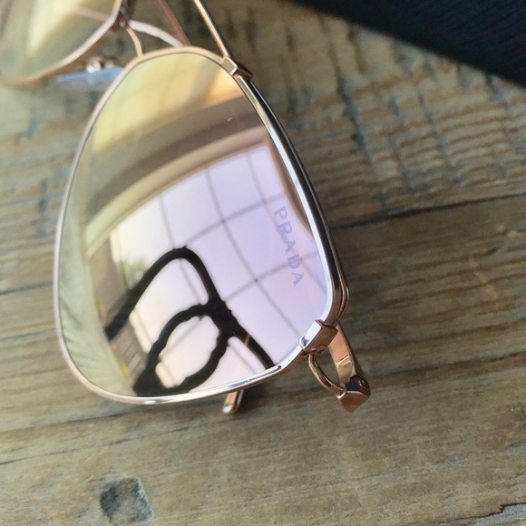 PRADA 62mm Gradient Aviator Sunglasses NWT NWB - Picture 5 of 6